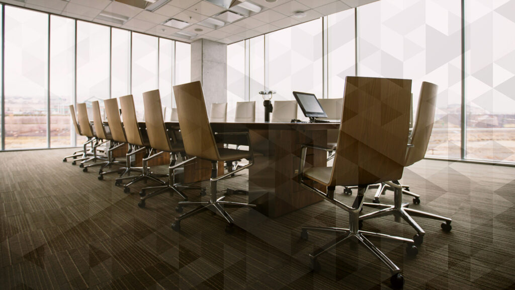 An executive boardroom