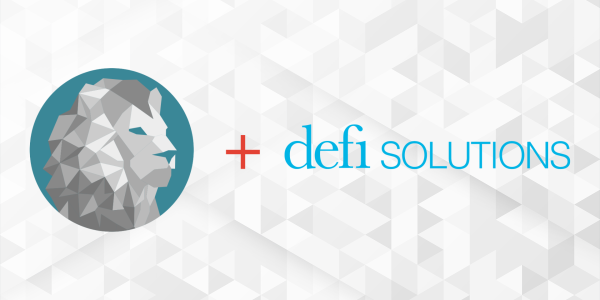 Image of F&I Sentinel lion and the defi SOLUTIONS logo