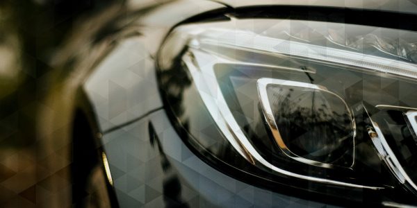 A luxury car leadlight